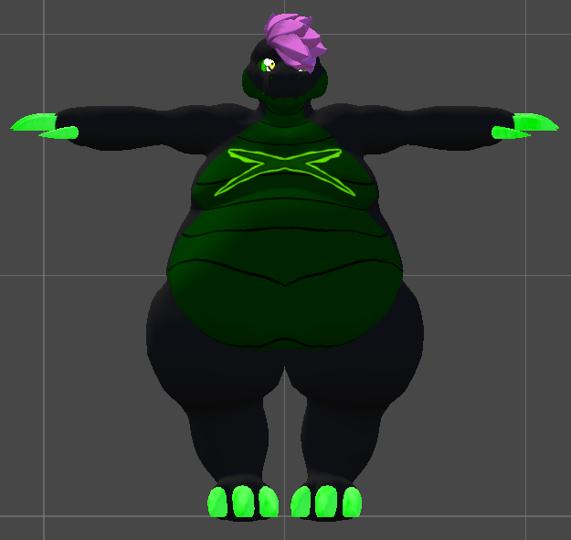 Chaosatalyst's tweet photo. I edited the Growlzer body to feel more like Hajules body shape.

(Will I make it his cannon body shape? I dig it so possibly)

After I work on some videos I plan to work on the recent avatar I bought called a Phatbold and texture it after my character Lazzluia https://t.co/iOYWXmN4LP