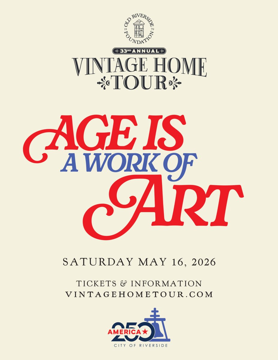 riversidecagov's tweet photo. Join Old Riverside Foundation's 33rd Vintage Home Tour this Sat, May 16! Explore 5 iconic homes plus the Peter J. Weber House Restoration Faire & Vintage Mercantile. ποΈ Tickets + info: https://t.co/wLWg6s3MXb #ILoveRiverside https://t.co/ofmmQrVKpA