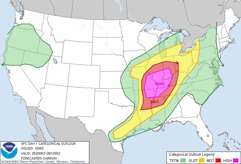 weather_history's tweet photo. May 25, 2011:

One of the largest single-day outbreaks in modern US history saw 93 tornadoes touch down in numerous states. Fourteen tornadoes were significant (EF2+), two of which near Ellsinore, MO, and Bedford, IN, reached EF3 intensity. 23 people were injured.

#wxhistory https://t.co/q6j4Qd5Y4j
