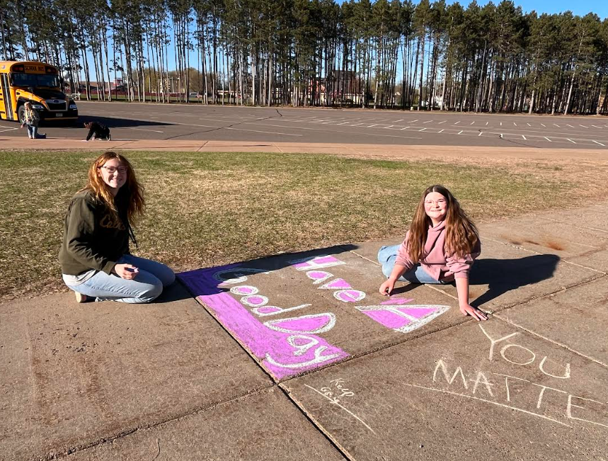nbapschools's tweet photo. On Monday, May 11, NBAMS 8th Grade leaders, mentees, and student council members participated in Chalk the Walk in support of Mental Health Awareness Month. They showcased their creativity and positivity through drawings and uplifting messages on the sidewalks.  Nice job kids! https://t.co/for6otxSoA