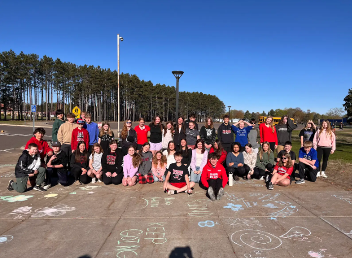 nbapschools's tweet photo. On Monday, May 11, NBAMS 8th Grade leaders, mentees, and student council members participated in Chalk the Walk in support of Mental Health Awareness Month. They showcased their creativity and positivity through drawings and uplifting messages on the sidewalks.  Nice job kids! https://t.co/for6otxSoA