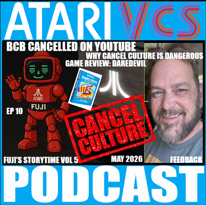 ballistikcoffee's tweet photo. Up NOW: The #AtariVCS #Podcast! Ep 10: Why #CancelCulture is so dangerous! #BCB cancelled, but empowered! + Fuji's #Storytime V.5! + #GameReview for #Daredevil by @MuddyVision_uk on the #Atari #VCS AND Feedback! #gaming Link: https://t.co/O356uarSd2 https://t.co/loyxY7Axxz