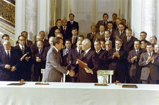 AtomicMuseum's tweet photo. In May 1972, Richard Nixon became the first U.S. president to visit Moscow, marking a shift toward open communication between superpowers. Beyond arms control breakthroughs, this landmark trip paved the way for vital cooperation in science and global security. https://t.co/2ZmrLR5EXy