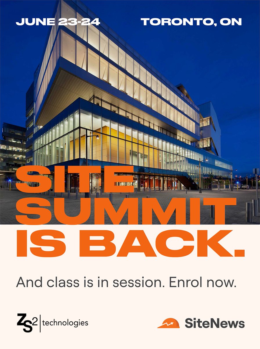 ZS2Technologies's tweet photo. We're proud to be a Pinnacle Sponsor of SiteSummit: Summer School this June in Toronto.

600+ of construction's top leaders. Two days. One campus on the waterfront.

This is the room we want to be in. See you June 23–24. 🎓

Grab your tickets: https://t.co/80fCTtmXkW https://t.co/9b9fzSl3sn