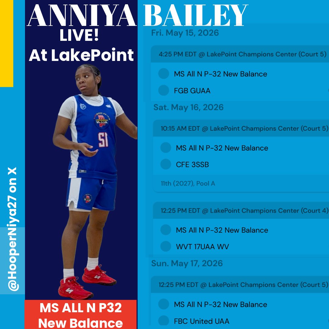Anniya Bailey c/o 2027 PG tweet media