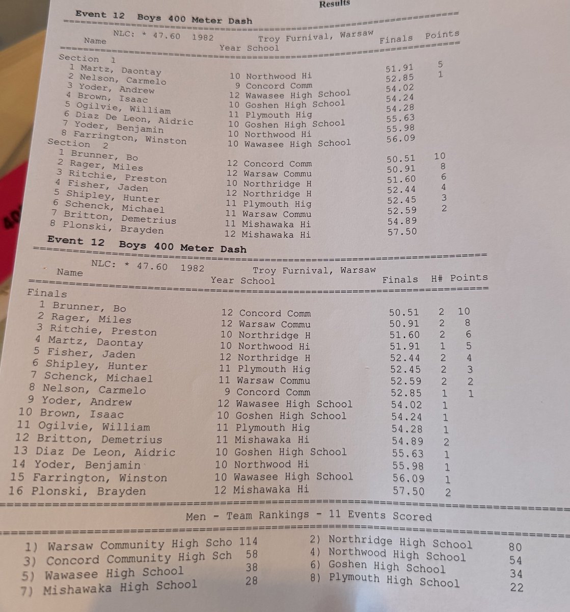 cminutemen's tweet photo. NLC Track and Field Championship Meet - Boys 400 Meter Dash.
 
Congrats Bo Brunner - NLC Champion! https://t.co/sj9RLrk4R8