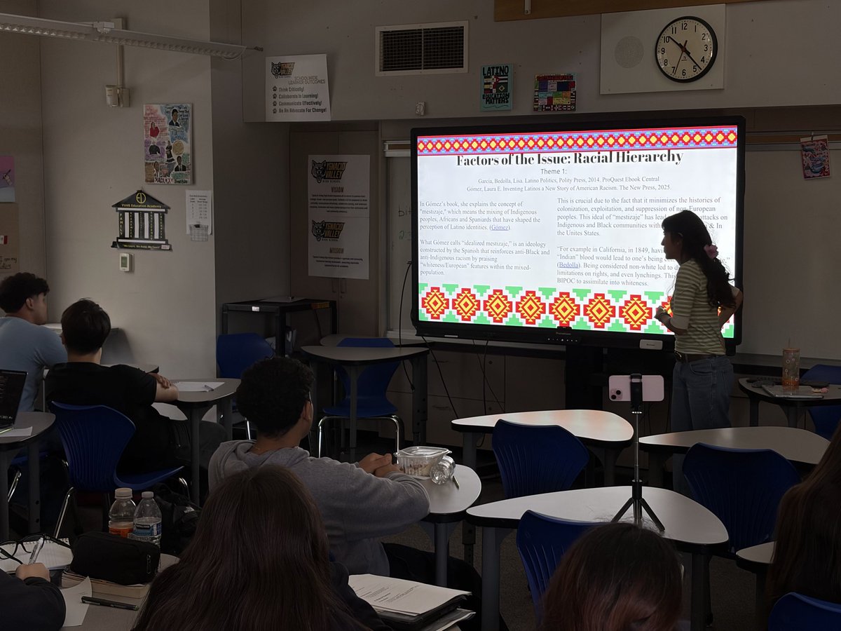EDAcademyYVHS's tweet photo. It is always a cool day when recent academy alumni come back and passionately present to current students. 

#ethnicstudies https://t.co/dX8fDfjPeU