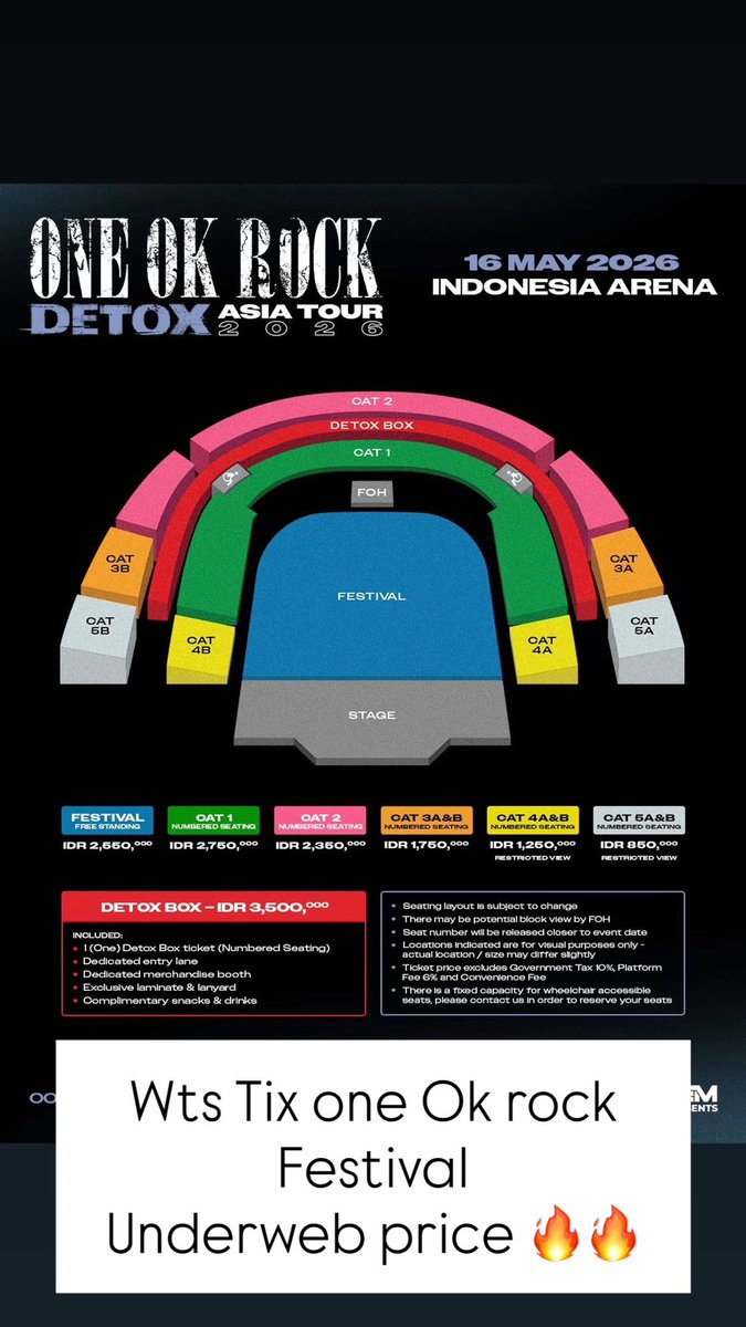 dillon_valdi's tweet photo. Wts Tix one Ok rock
All Category
Underweb price
Cod venue ✅

Wa 081558682938
IG : dillinvaldi86
IG Jastip : oneandcotix 

#oneokrock #OOR #oorinjkt #wts #wtb https://t.co/Id7DDO5GYL