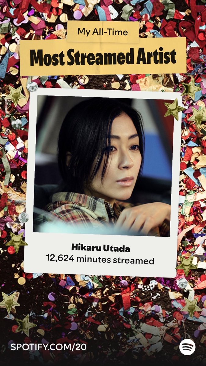 yoidake's tweet photo. Hikaru Utada is my all-time most streamed artist on Spotify, since 17/09/17. Go and find out yours at Your Party of the Year(s)! 

仕事で集中したい時に宇多田ヒカルかけるとめちゃくちゃ捗るのよね。私の仕事の守り神🙏 https://t.co/hW4896xiTP https://t.co/cEXuz8sufQ