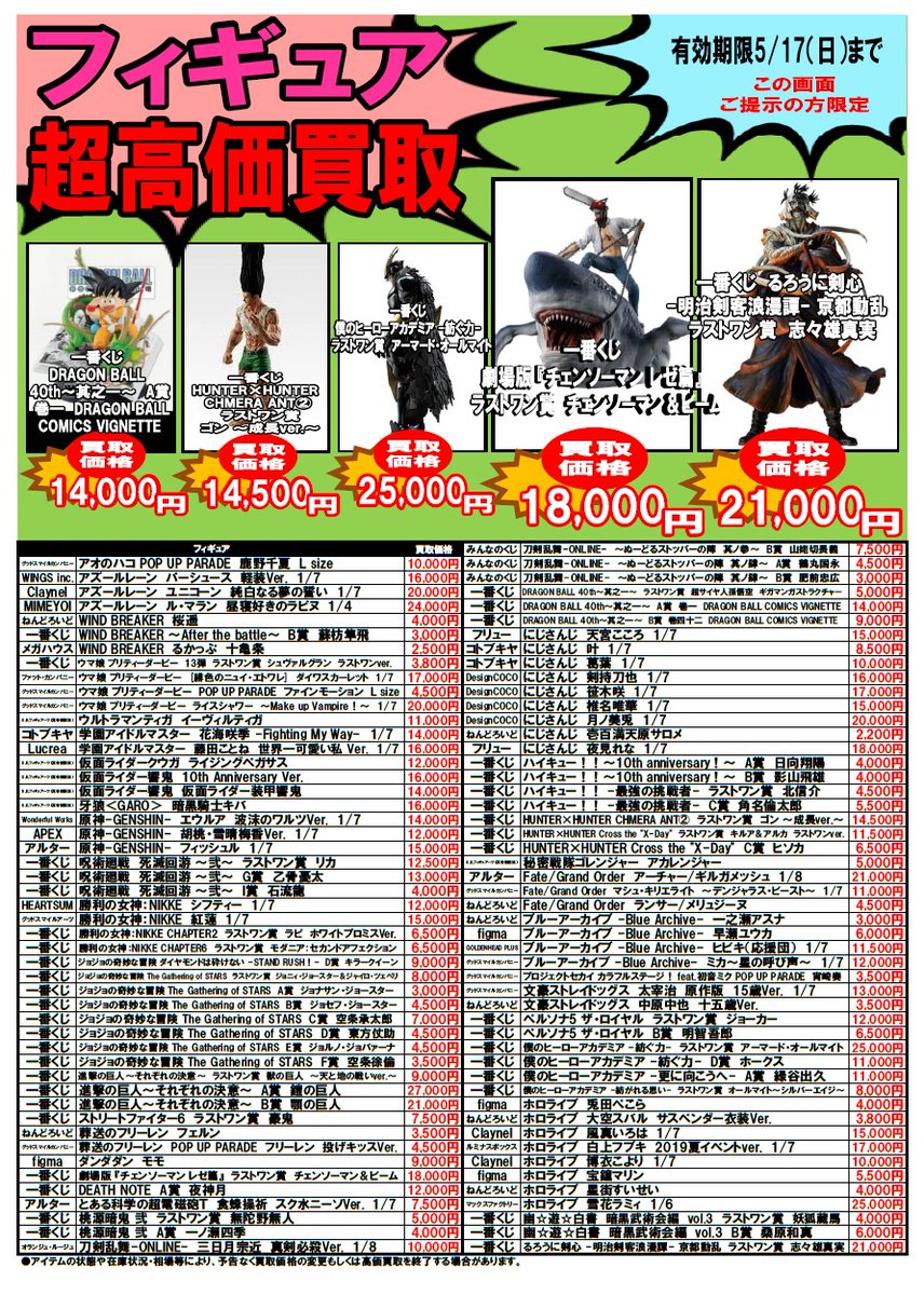 買取受付時『最初』にこちらの画像ご提示で、 買取金額が通常査定よ