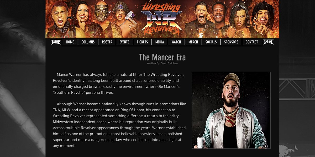 PWRevolver's tweet photo. New Article just dropped on the website!

"The Mancer Era"

A full retrospective of the career of Mance Warner in Wrestling Revolver.

GO READ NOW: https://t.co/cdiuA6LVQ2 https://t.co/wqwnZeU859