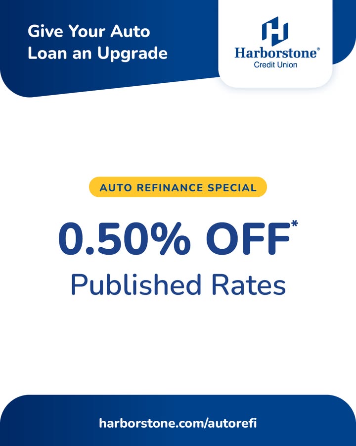 Harborstone's tweet photo. There's still time to give your auto loan an upgrade!🚗 

Increase your monthly cash flow when you refinance your auto loan with Harborstone Credit Union. This limited time offer ends May 31, 2026.

Learn more: https://t.co/D1WTeQuuMc https://t.co/K4OAF1umMJ
