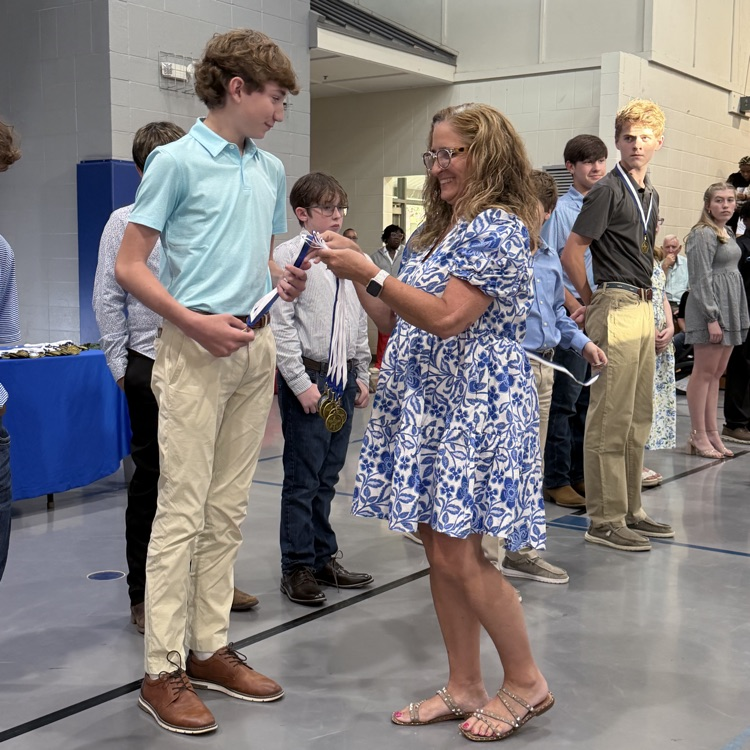 WFMSthebest's tweet photo. Coaches proudly awarded medals to our student-athletes during the annual Athletic Banquet as we celebrated their dedication, perseverance, and accomplishments throughout the year. 🏅💙 https://t.co/G33cT7OMBe