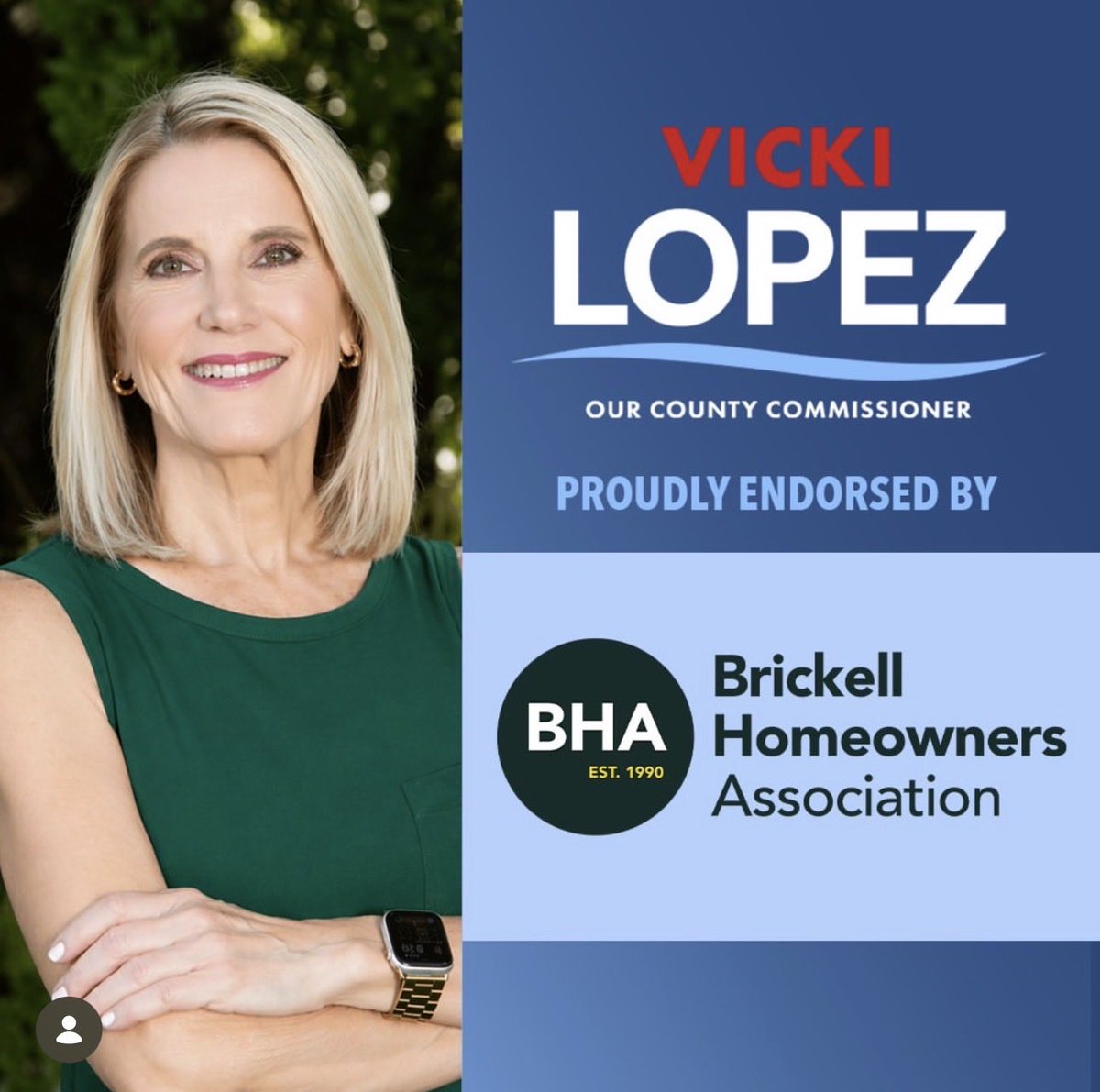 vickiforflorida's tweet photo. I am honored to have the support of the Brickell Homeowners Association @BHAMiami and the residents they represent.  Brickell residents deserve a Commissioner who shows up, gets things done, and fights for their quality of life every single day.  Thankful for our partnership! https://t.co/R7FuXxUIK1