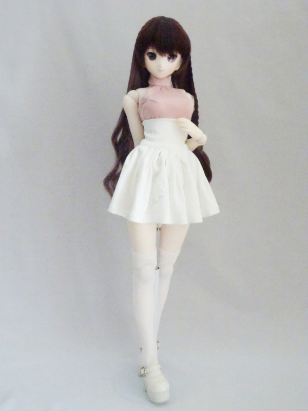 AZO2(G)/オビツ50 ホルターネックセット(ピンクリブ×白)」掲載しました