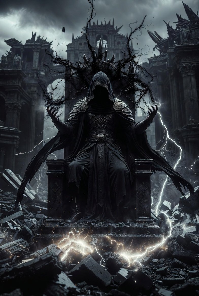 siralexanderj's tweet photo. "From the ashes of fallen empires, rises the true king. Claim your throne. 🏛️⚡

Share your powerful AI art in the comments!

#AIArt
#DarkAesthetic #ThroneOfShadows #UnstoppablePower #DeepMeaning #EpicDark #RuinsToReign https://t.co/n1I10Rjl3I