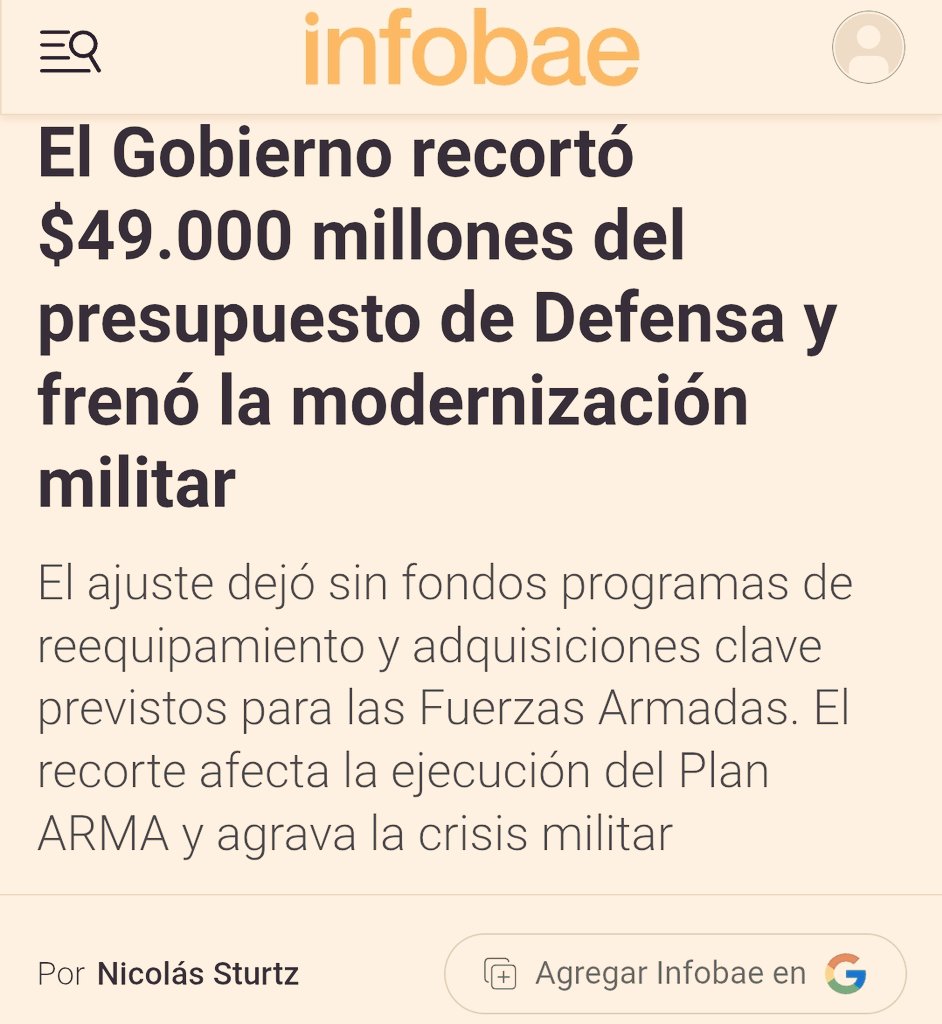 Milei recortó $49.000 millones del presupuesto de Defensa. Es decir, está entregando al país y dejándolo sin la más mínima posibilidad de protección. Mientras tanto, los Granaderos le hacen fiestita en Casa Rosada.