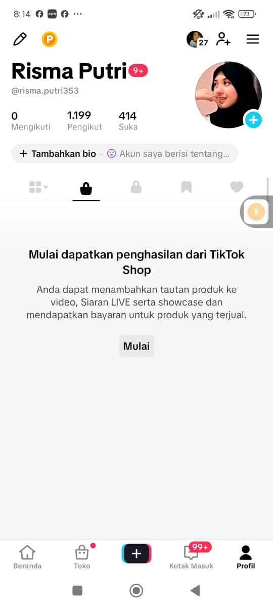 akun tiktok nadia tweet media