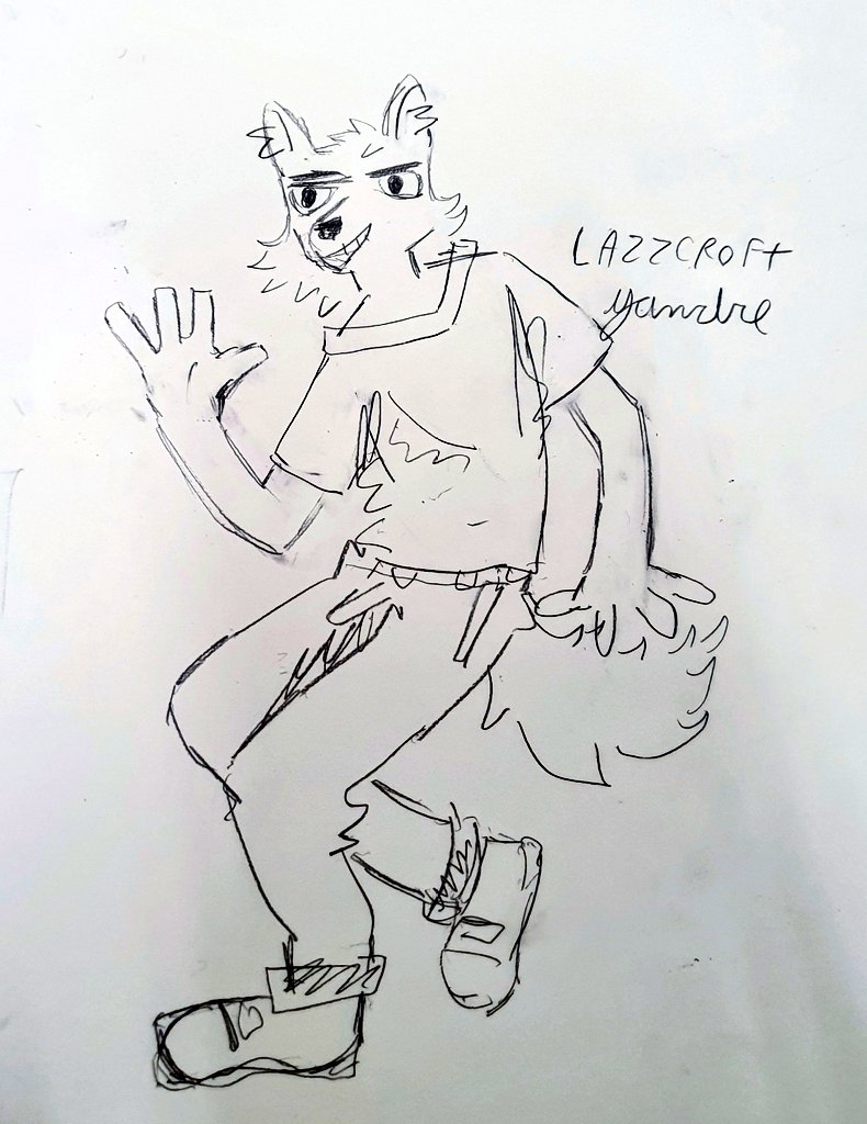 lazzcroft's tweet photo. LazzCroft On The Scene Baby!  🛹💥😎

#furryart #furry #drawing #sketch https://t.co/lmrRg5zhoJ