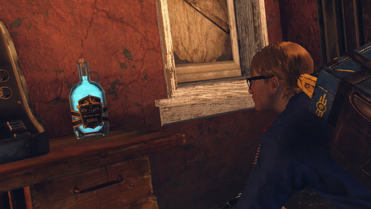 Twisted_Skull's tweet photo. Reginald went back to Morgantown for CAMP supplies. He stumbled across a frat house where the former residents were partying until the bitter end.
Reginald found a bottle of their Nukashine.
"Why not? I'm an adult after all."
#arcadekitten #cemeterymary #blackouthospital https://t.co/szFzWqVHtD