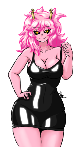 MondDarkz's tweet photo. very late but idk XD 
Mina ashido my best try 
#MinaAshido #MHA #MinaAshidoFanart #thicc #curvy https://t.co/I7HsbY5gqA