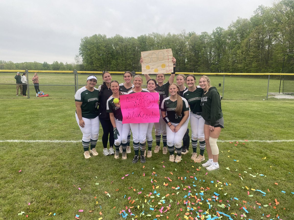 SHSmustangsSB's tweet photo. 500 Career Strikeouts! @Addison_H10 we are so proud of you! 🎉✨💚 https://t.co/vBG8A81hGT