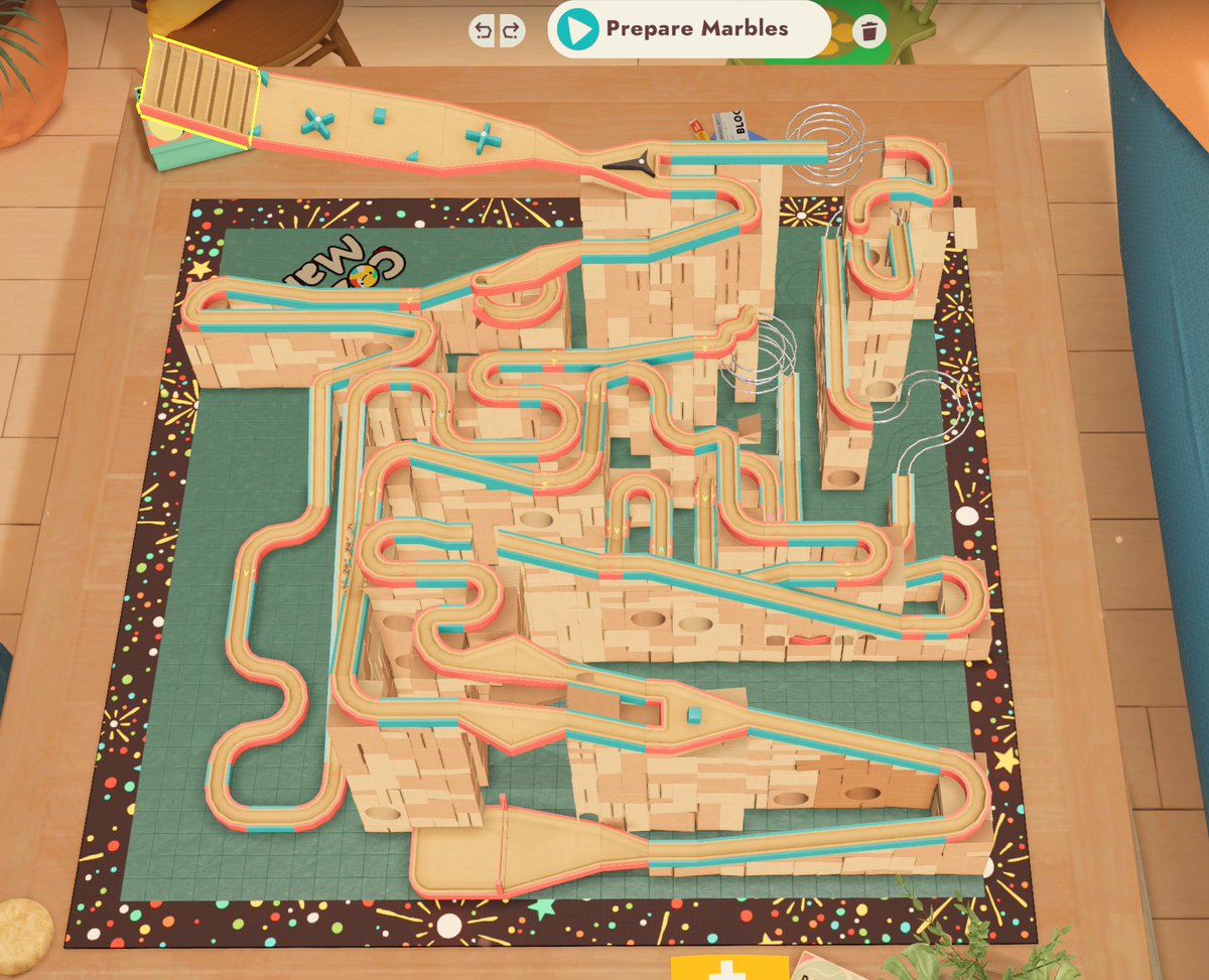 VioletNyachan's tweet photo. COZY MARBLES TRACK COMPLETE!!
After another 3+ hours of modifying the track offline I finally made everything connect ... ish
Can't wait to test it out with everyone tomorrow at 1pm EST! May the fastest marble win~
#vtuber | #VioLive | #CozyMarbles https://t.co/PYkNLPWlXY