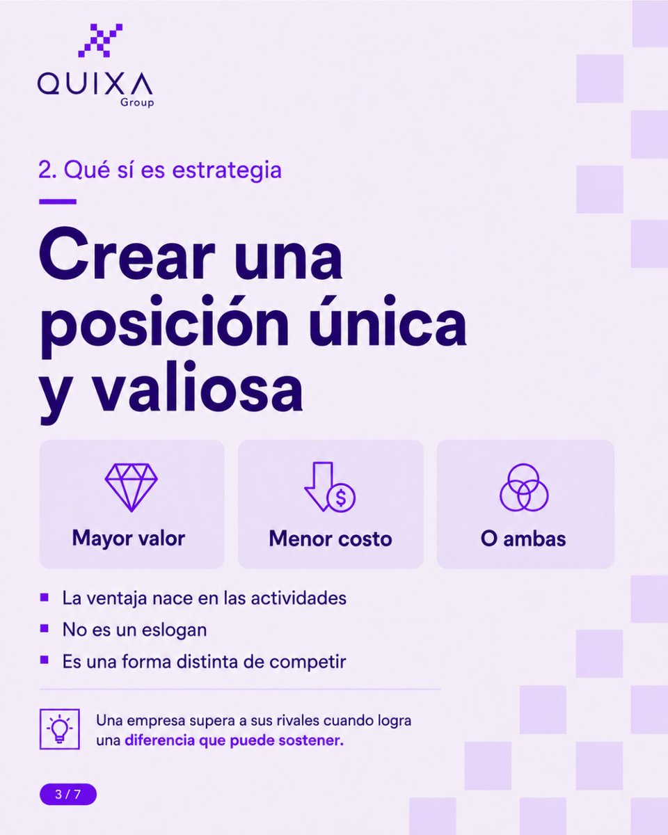 QuixaGroup's tweet photo. ¿Qué es estrategia? https://t.co/PAvN8a88U2