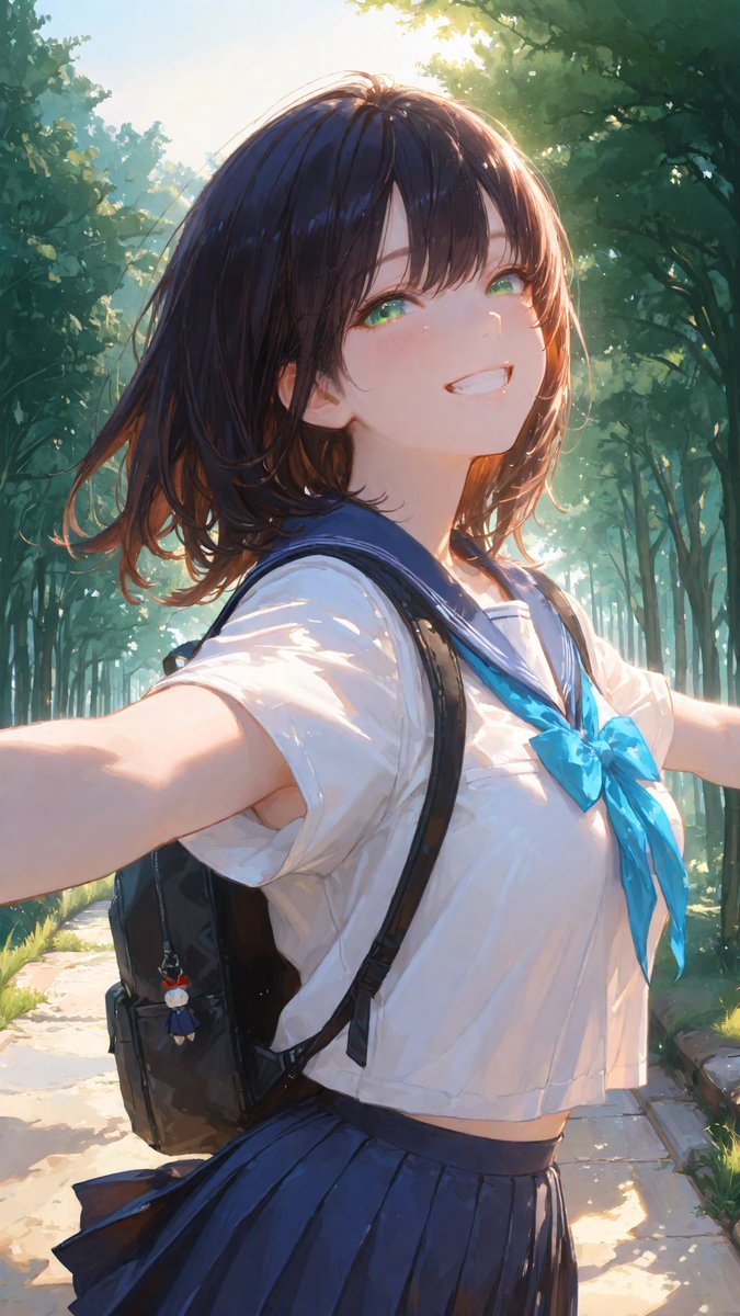 AIart #AIイラスト SFW anime illustration. No sensitive content.