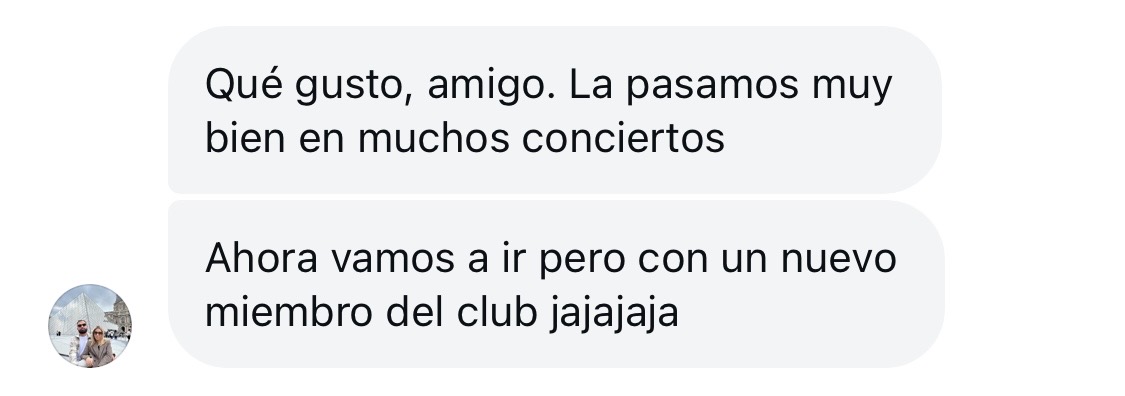 carlosgvi's tweet photo. A un par de amigos los vi crecer como pareja en cada uno de los conciertos que íbamos y ahora son papás. Extraño esos años. https://t.co/VSo5UpDUUz