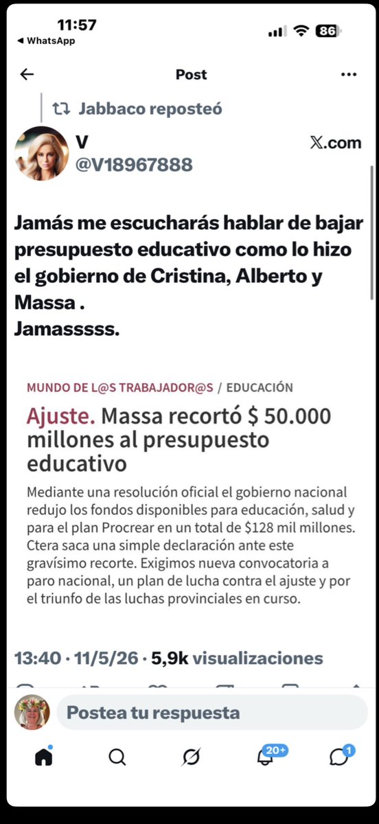 malena gainza tweet media