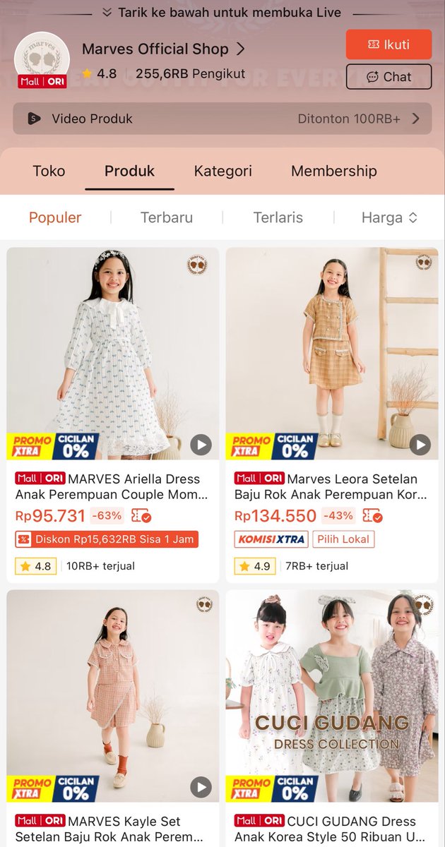 whyalwaysra's tweet photo. BARU NEMU SEKARANG 😭🎀

ternyata banyak brand baju anak cewek yang lucu - lucu banget tapi harganya masih aman dikantong 👀✨

mulai dari dress princess vibes sampai daily outfit yang simple semua adaa👗✨

tinggal pilih sesuai style favorit sikecil 💖 https://t.co/ul4JpKFxQg