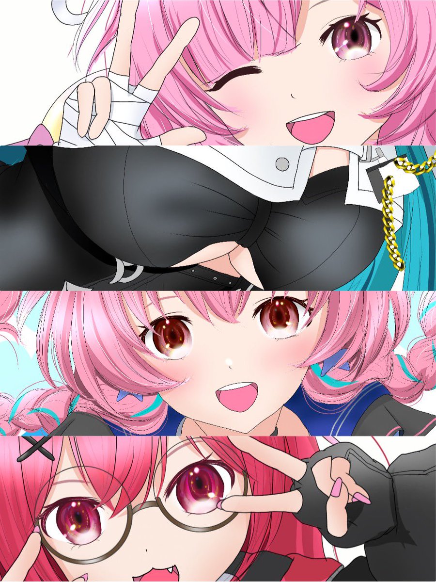 ちぃちゃん×ミント×海月×ナナリ #NTE #chiz #mint #mitsuki #nanaly