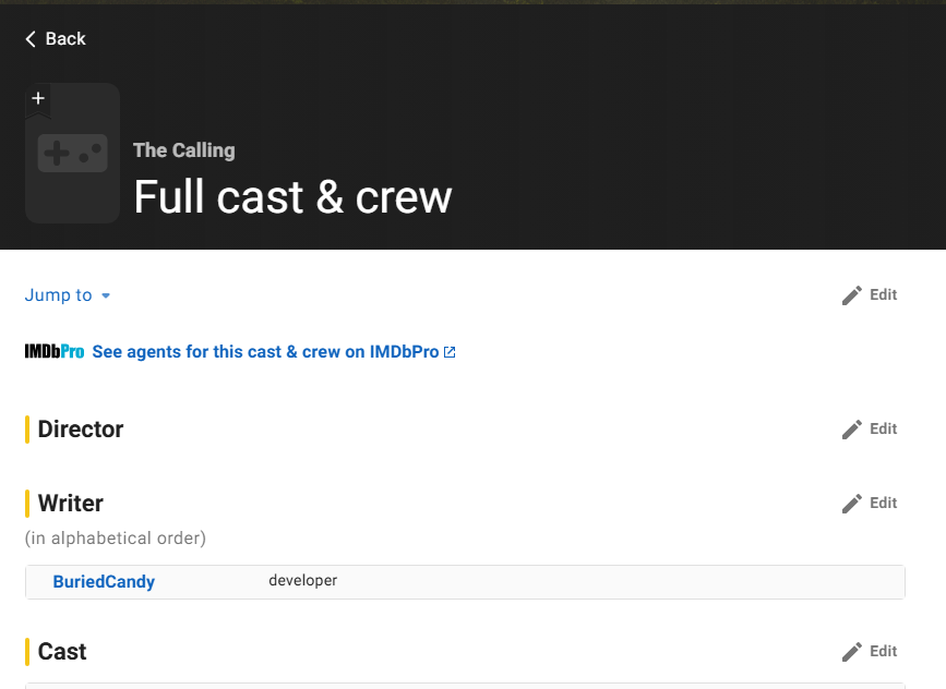 Raumentonus's tweet photo. So this was brought to my attention just now: I got an official credit on @IMDb for being in @TheCallingGame!
That is so freaking cool to me! 😁
#TheCallingPvP https://t.co/tIjc2JFuOG
