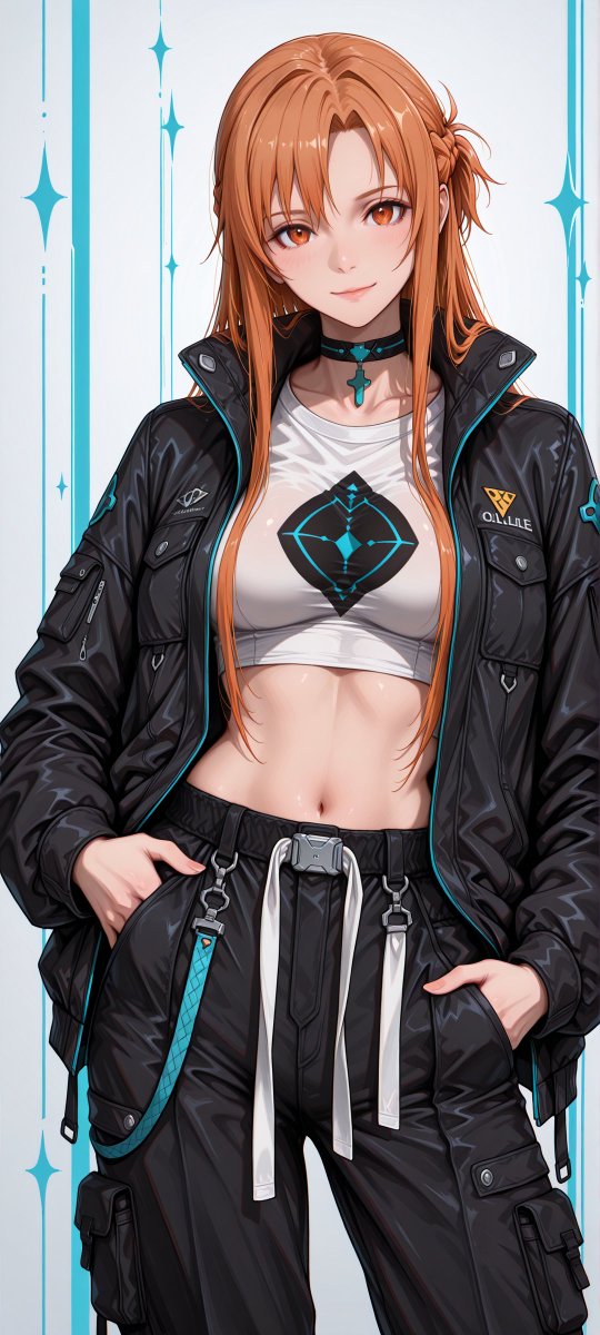 ジャケット・アウター Asuna-sun Asuna Yuuki — in a casual outfit, her warm smile and gentle