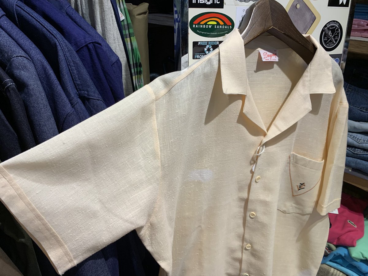 USED Daymo Open Color Short Sleeve Shirts -Polyester,Cotton- Made