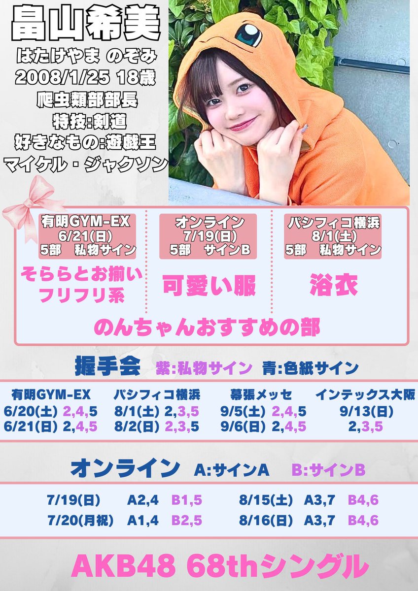 畠山希美（AKB48） (@nonchan_akb48) / Posts and Replies / X