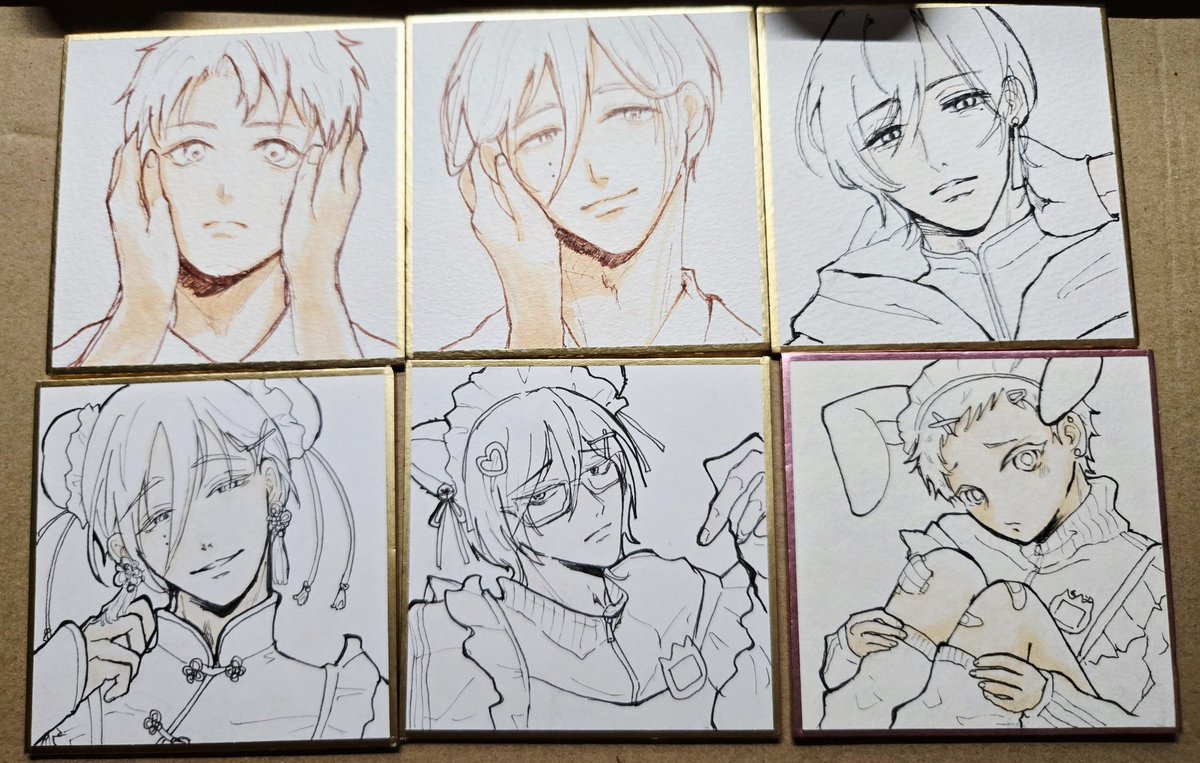 関西コミティア76 ミニ色紙wip 気分で増えたり減ったりします笑