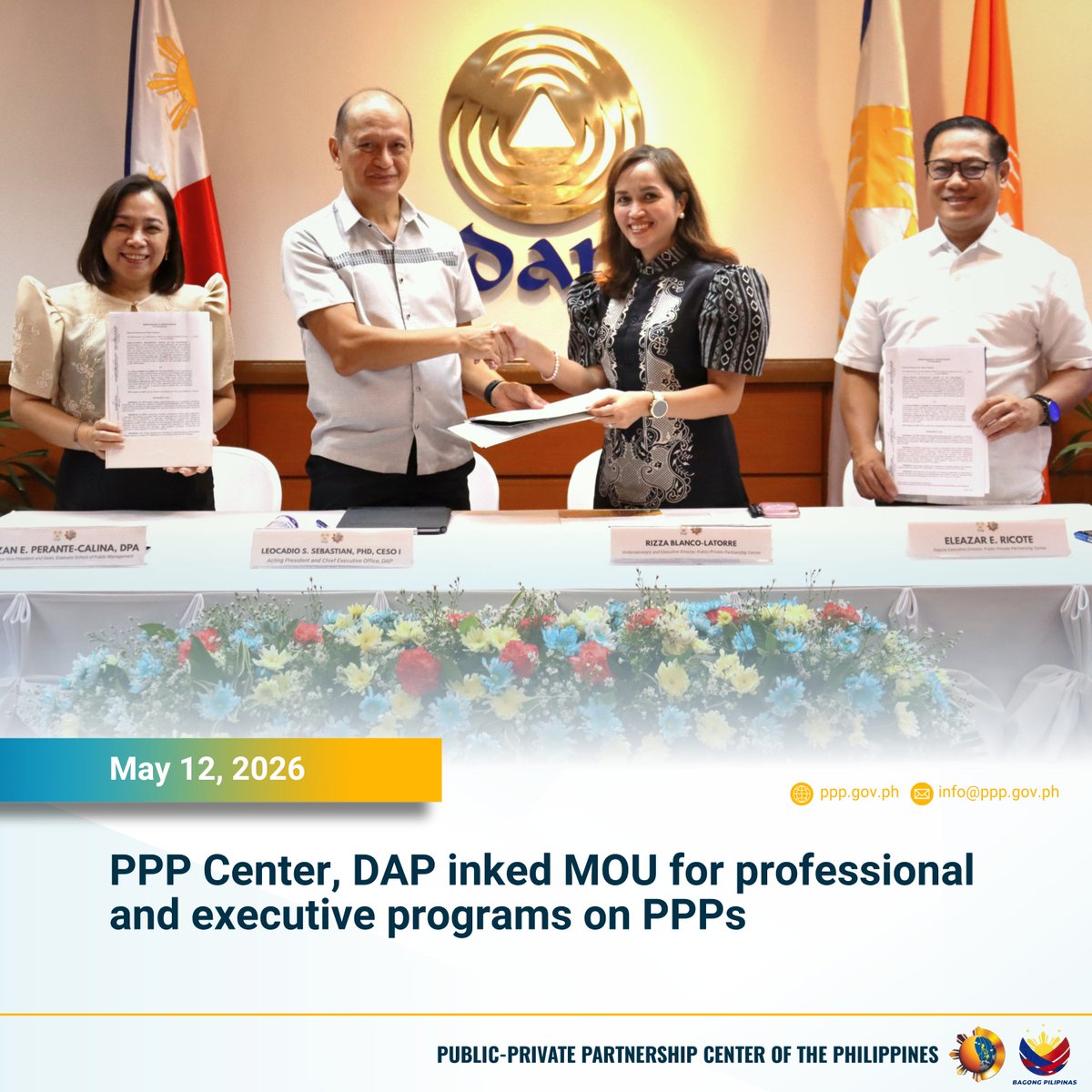 PPP_Ph's tweet photo. 𝐏𝐏𝐏 𝐂𝐞𝐧𝐭𝐞𝐫, 𝐃𝐀𝐏 𝐢𝐧𝐤𝐞𝐝 𝐌𝐎𝐔 𝐟𝐨𝐫 𝐩𝐫𝐨𝐟𝐞𝐬𝐬𝐢𝐨𝐧𝐚𝐥 𝐚𝐧𝐝 𝐞𝐱𝐞𝐜𝐮𝐭𝐢𝐯𝐞 𝐩𝐫𝐨𝐠𝐫𝐚𝐦𝐬 𝐨𝐧 𝐏𝐏𝐏𝐬

Please read:
https://t.co/7DjVzmW0VR https://t.co/KHBk36NS4r