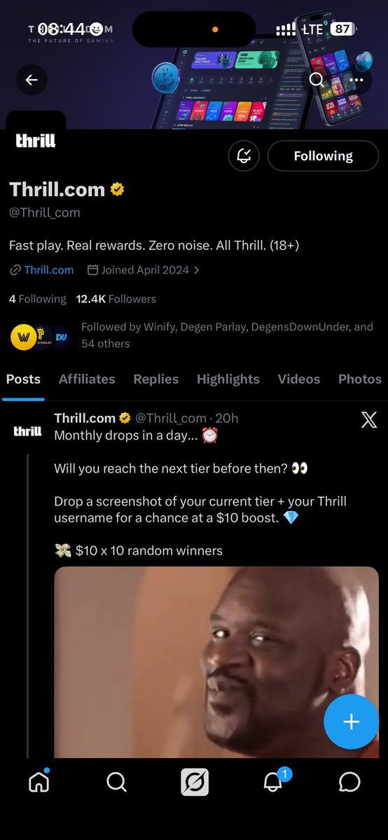NancyLy56890096's tweet photo. Thrill username: LYN

@DEVLSLOTS this is next level 🔥 That $39k+ blackjack hit on Thrill is pure proof no better place to play, the vibes, the wins, and the community are unmatched. 

following you on Kick for the energy and now locked in on Thrill with your code. Grateful for these consistent giveaways that actually change people's days. 

Tagging my boy @youngjazzeth who needs this W too 💰

Let’s run it up together legend! 🍀
