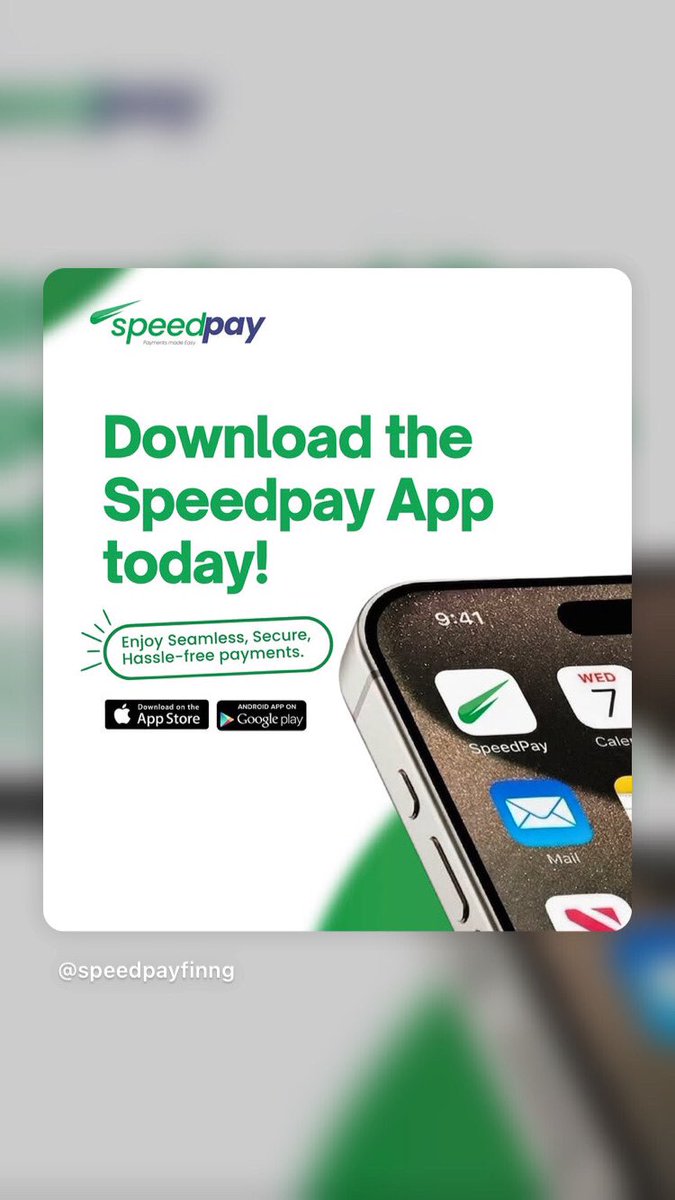 Speedpayng's tweet photo. SpeedPay offers a competent platform to perform all your financial transactions on the SpeedPay app.
Just head on to the Google Play Store or Apple store to download.
#speedpayfinng #finance https://t.co/yNxzJVK6PV