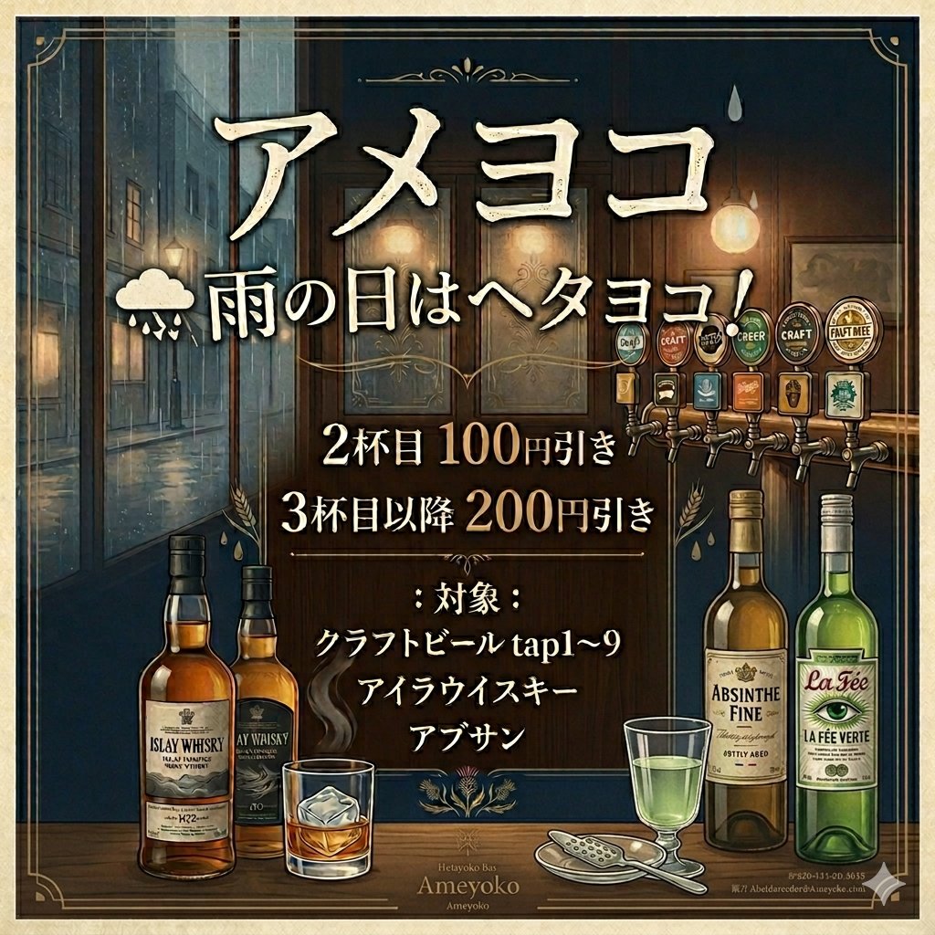 神戸の禁煙バー下手の横好き(クラフトビール&アイラウイスキー) tweet media