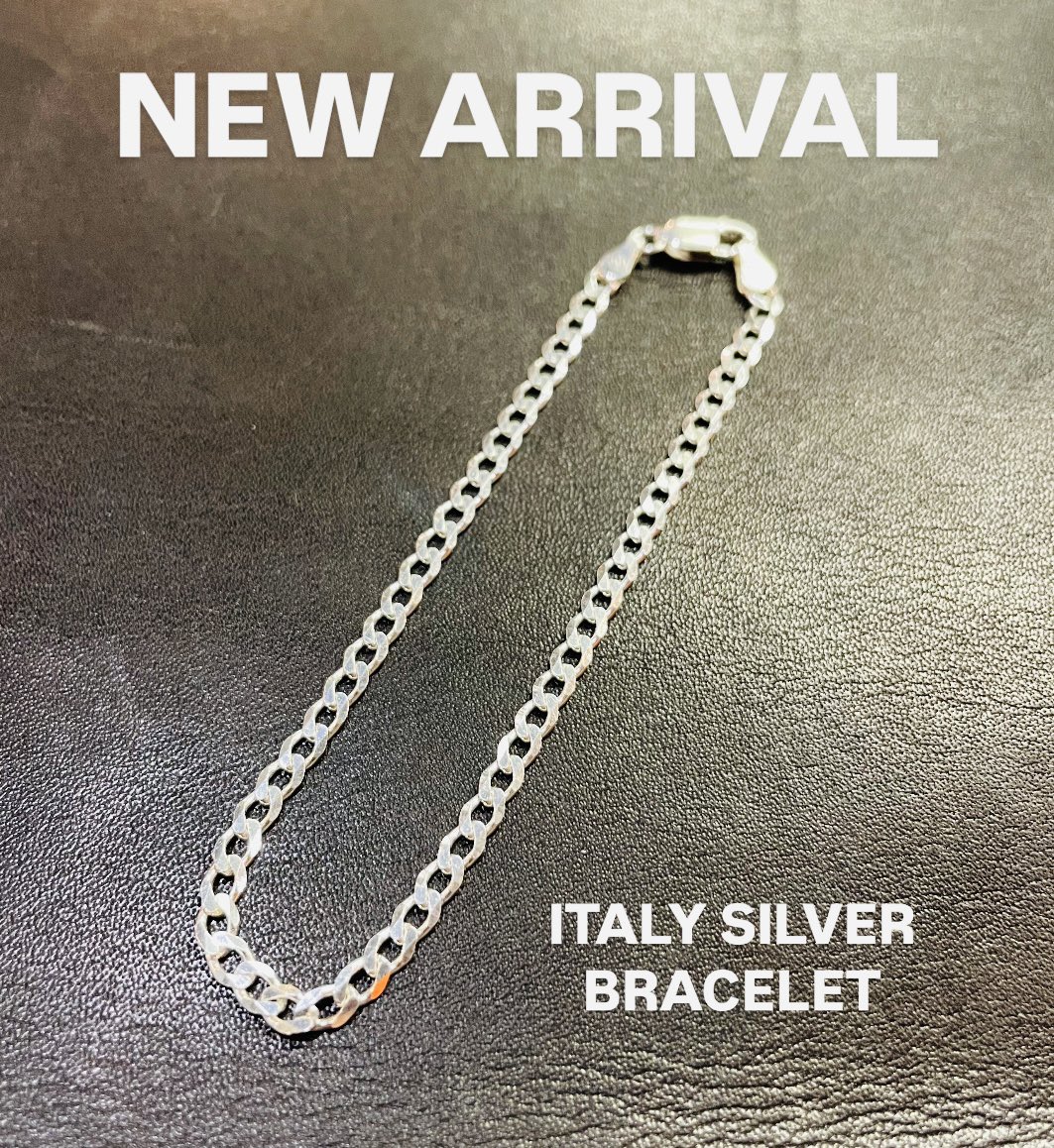 silver925イタリーブレスレット NEW ARRIVAL ITALY SILVER BRACELET シンプルで服装を選ばず使える