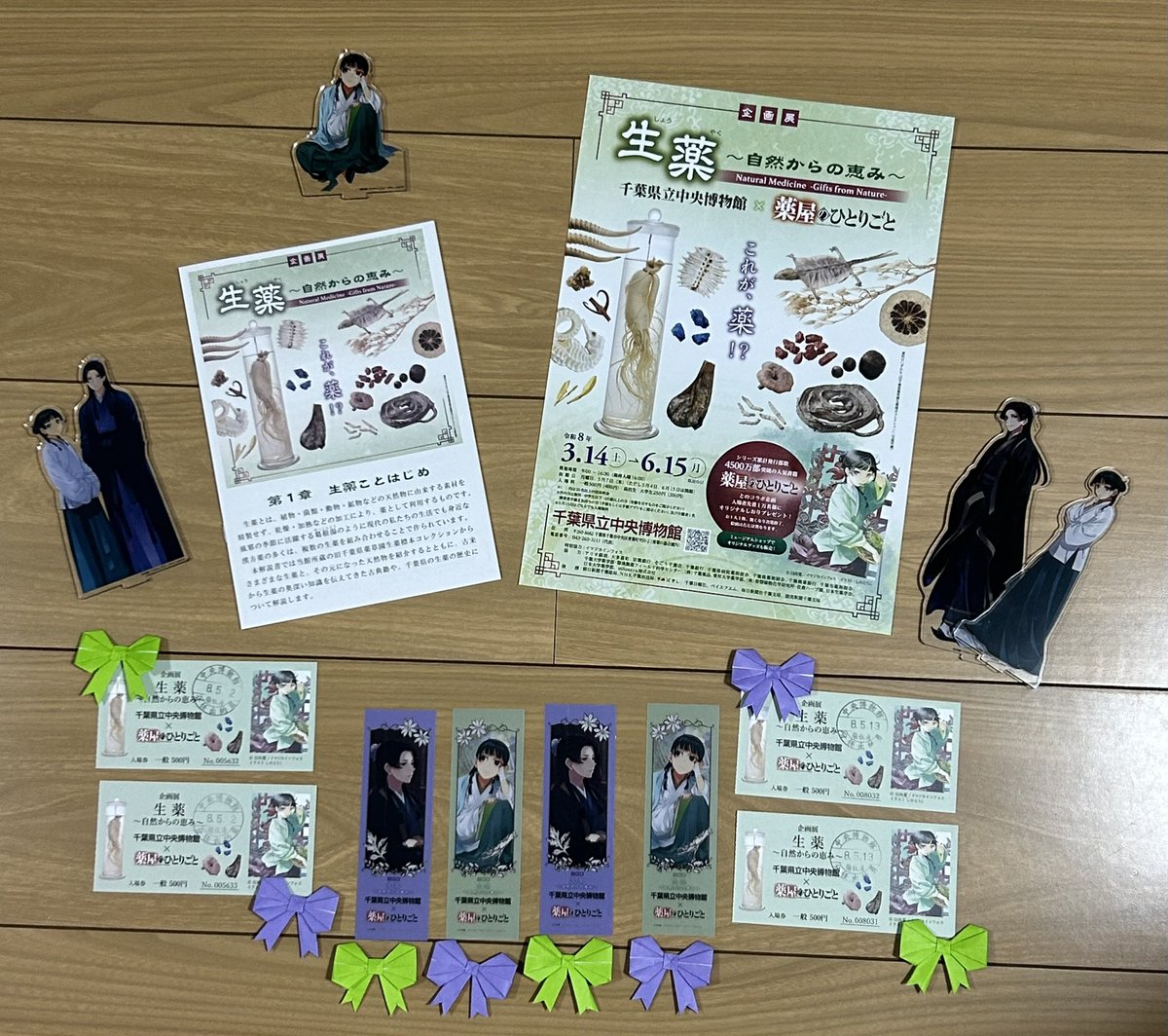千葉県立中央博物館に行ってきました🚗³₃都合良く、壬氏、猫猫のしおり