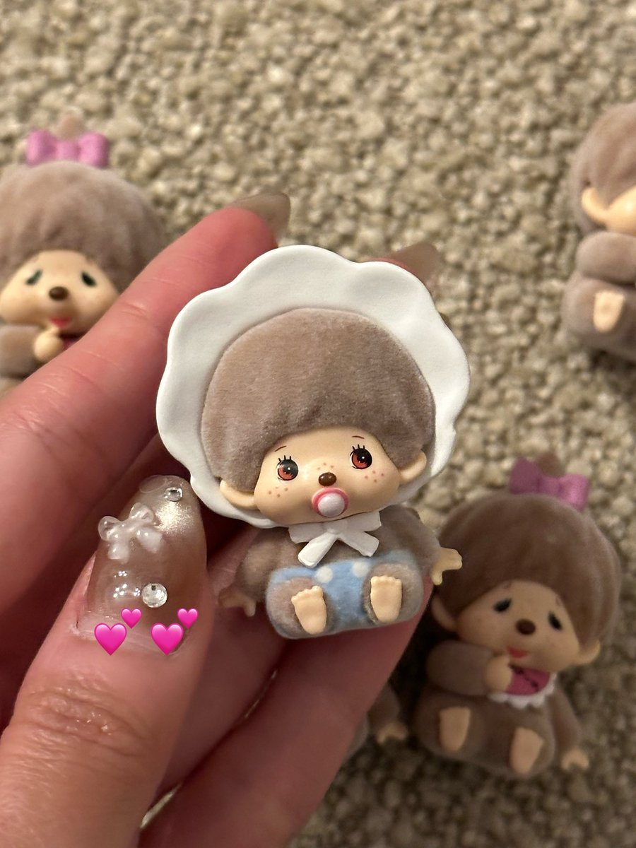 bebichann33's tweet photo. 大急ぎでモンチッチの新作ガチャ回してきた💕🍼全部可愛いけどお目当てはベビチッチ！もう一個欲しい🥺 https://t.co/5QLEim1dpX