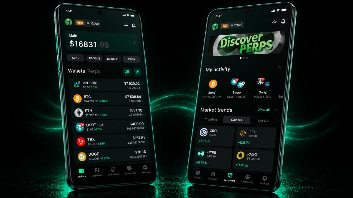 unity_wallet's tweet photo. One wallet. Every chain. All of DeFi. Finally. ETH, SOL, BTC, USDT and more — all your assets, all your keys, one place. UnityWallet. Multi-chain, self-custody, built for how India trades. 🔐