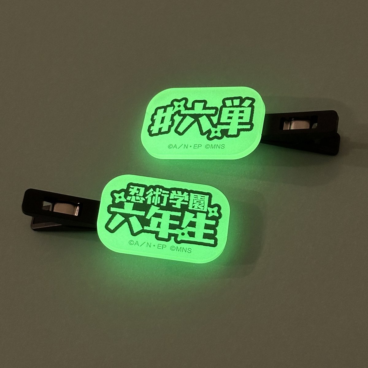 六年生単独 商品情報】 蓄光アクリルヘアクリップ 各￥990（税込