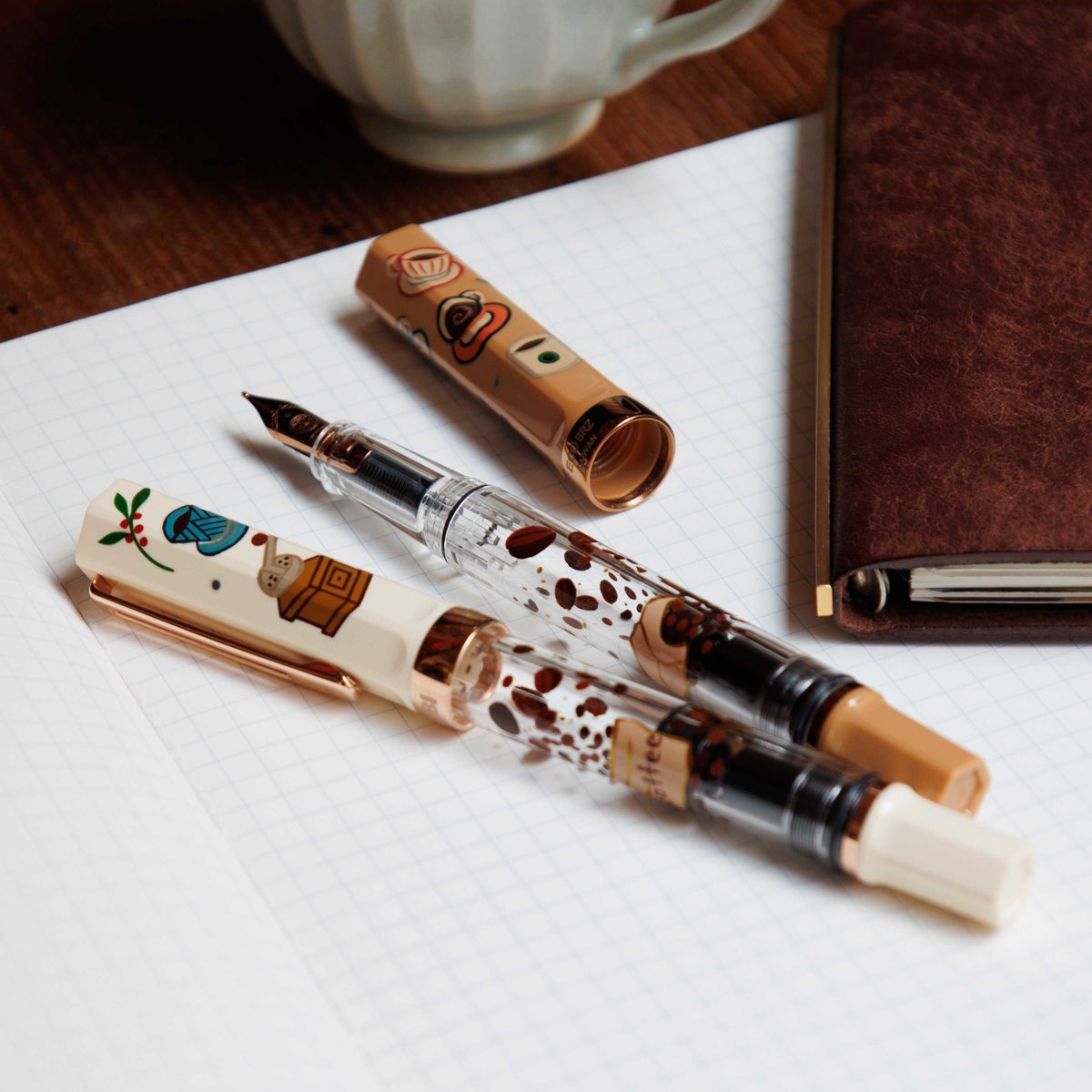 TWSBI ECO 輪島蒔絵万年筆 カルチェラタン ラテ、 カルチェラタン
