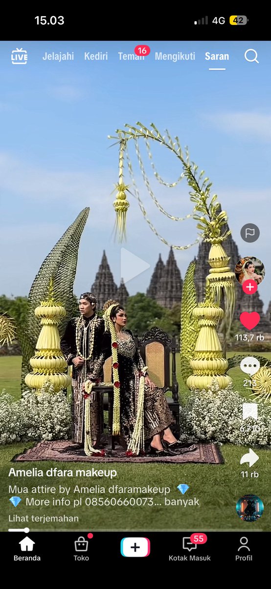 inijeeeee's tweet photo. aaaa mau bgt prewedd di prambanan gini 🥹inpo jasa prewed + manten pria nya ☝🏻 https://t.co/6iJ13e98et