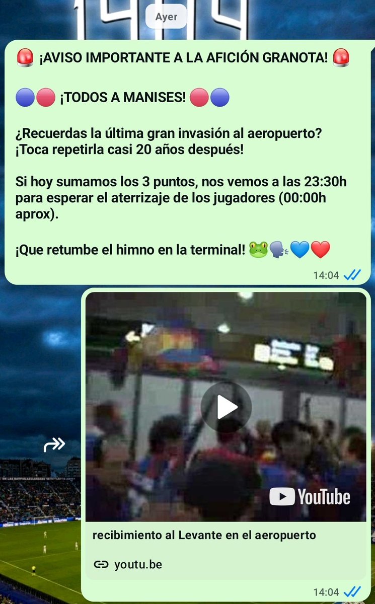 DelegacioPenyes's tweet photo. Ho hem tornat a fer afició, casi 20 anys després vàrem tornar a decorar de Blaugrana l'Aeroport de Manises. Gràcies a eixos més de 300 granotes que es varen unir a la crida, fent que tots sigam una mateixa veu. A per el Mallorca. Tots junts 💪🏻, te quiero @LevanteUD 💙❤️ https://t.co/UMZnAzW6MJ